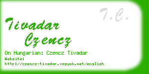 tivadar czencz business card